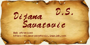 Dijana Savatović vizit kartica
